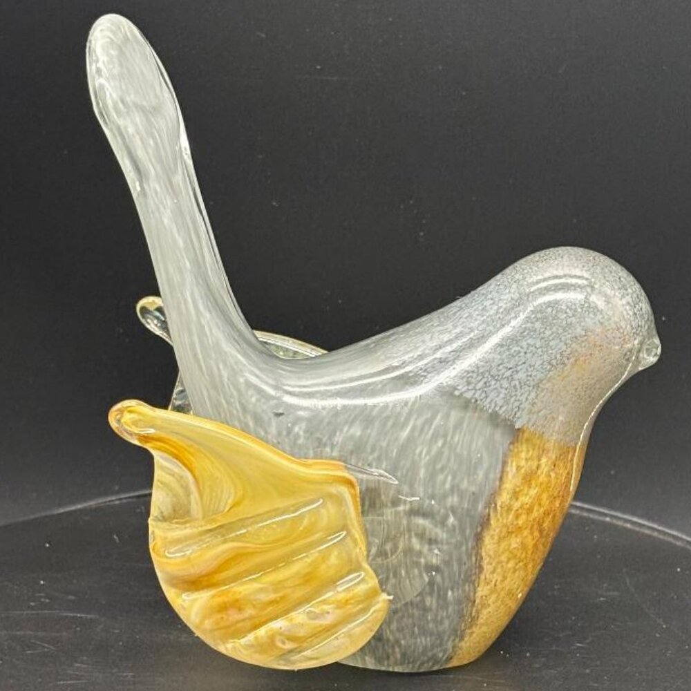 Vintage Art Glass Bird Figurine Paperweight